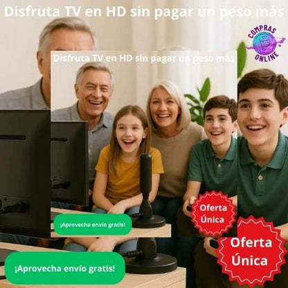 Antena Digital Portátil – Conecta Fácil – Ahorra Dinero Eliminando Pagos 📡